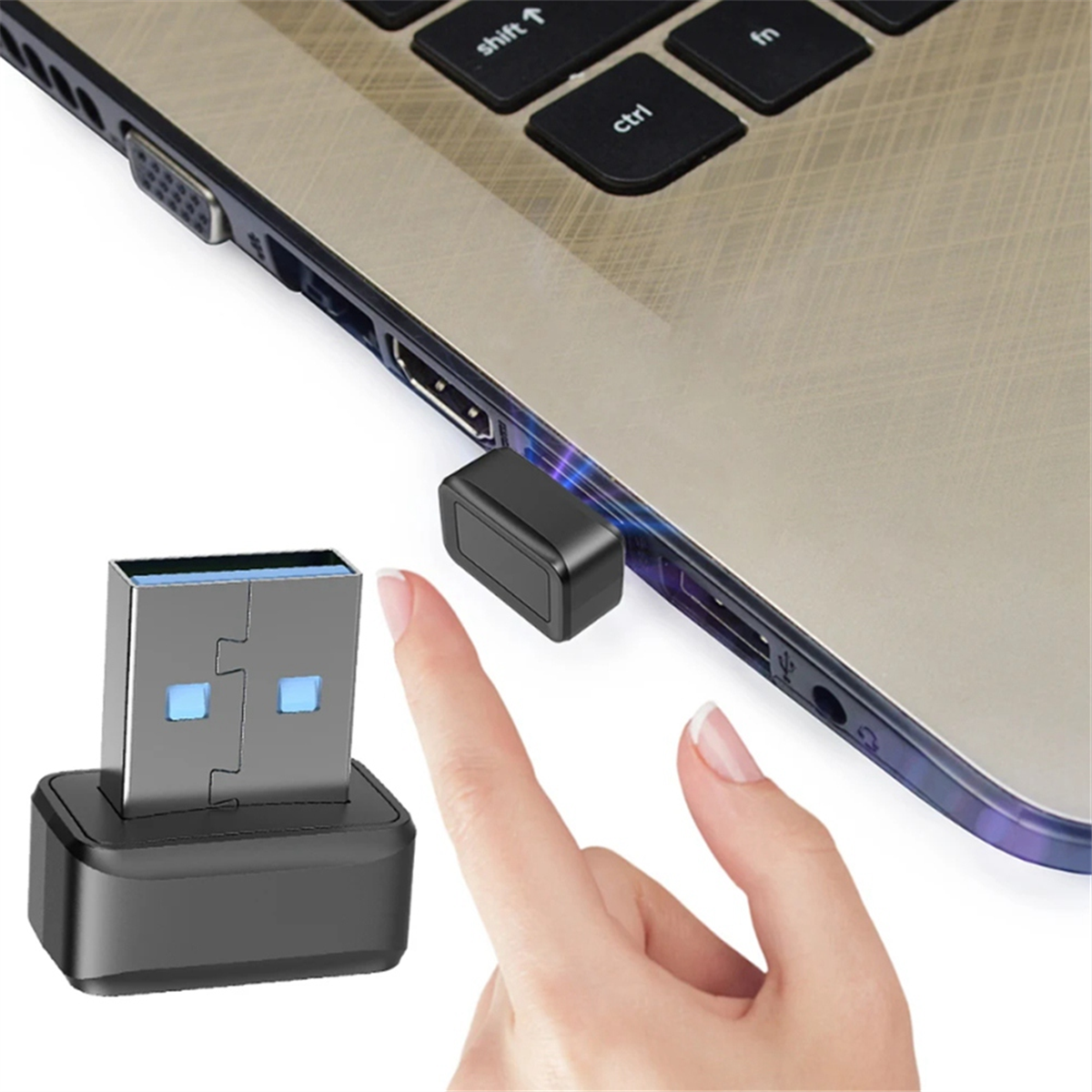 Lector de llaves de huella dactilar USB U2F, escáner biométrico de huellas dactilares, Anti-Spoofing, Mini llave de seguridad, Dongle