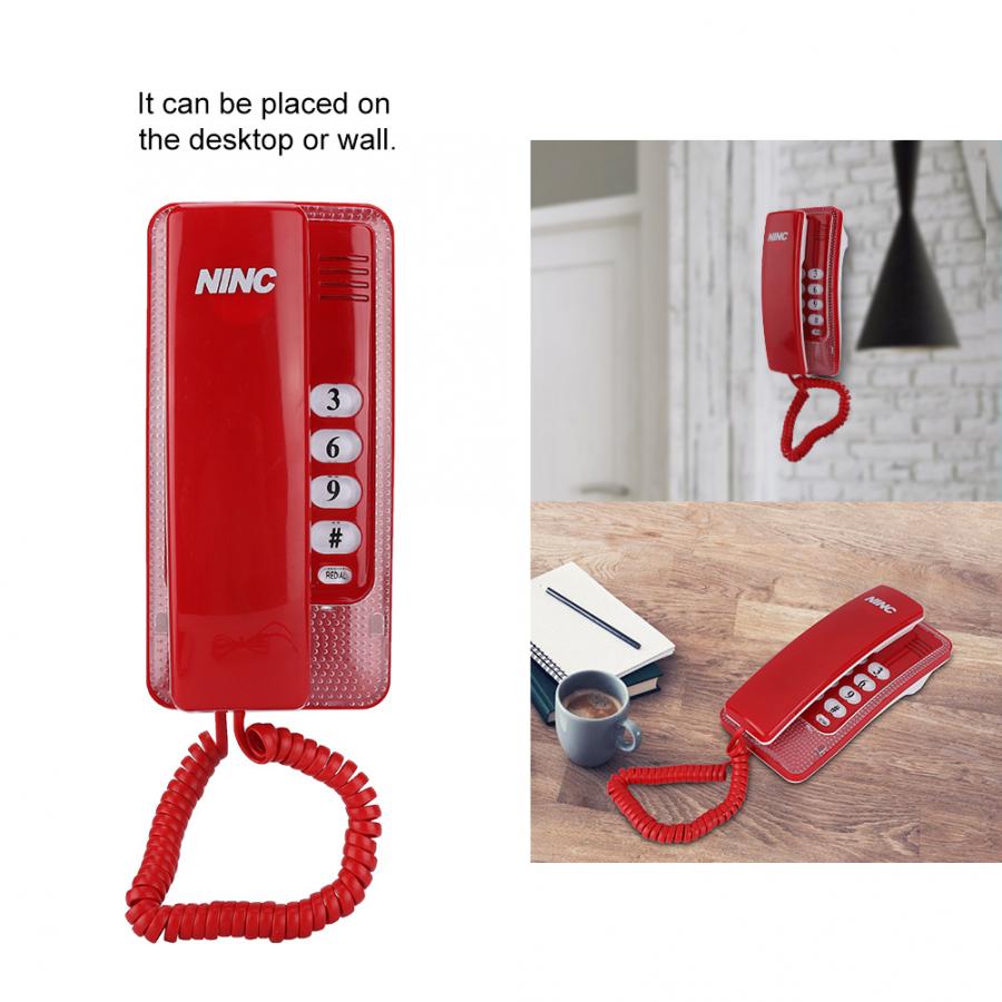 Portable Mini Telephone Wall Mount Landline Extension No Caller ID mini Phone For Hotel Family Home Telefon haus Telefones