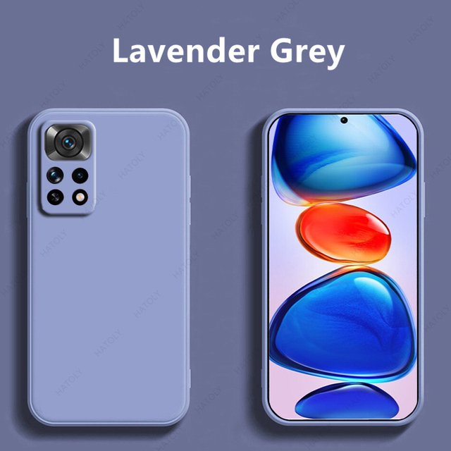 Coque souple en silicone liquide pour Xiaomi Redmi Note 12 Pro, coque Capa, housse, 4G: Violet clair