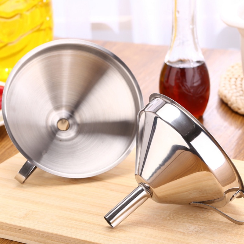 Funktionel rustfrit stål køkkenolie honningtragt vintragt kaffetragt til parfume flydende vandvin værktøjer