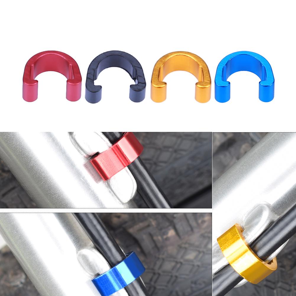 10Pcs Fietsen Mtb C-Clips Slang Rem Gear Kabel Klemmen Aluminium Gids Rem Kabel Clips Road Fiets fiets Accessoires