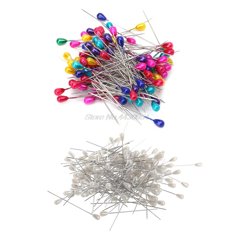 144Pcs/Set Extra Long Pearl Head Dressmaking Pins Wedding Corsage Florists Sewing DIY Tool
