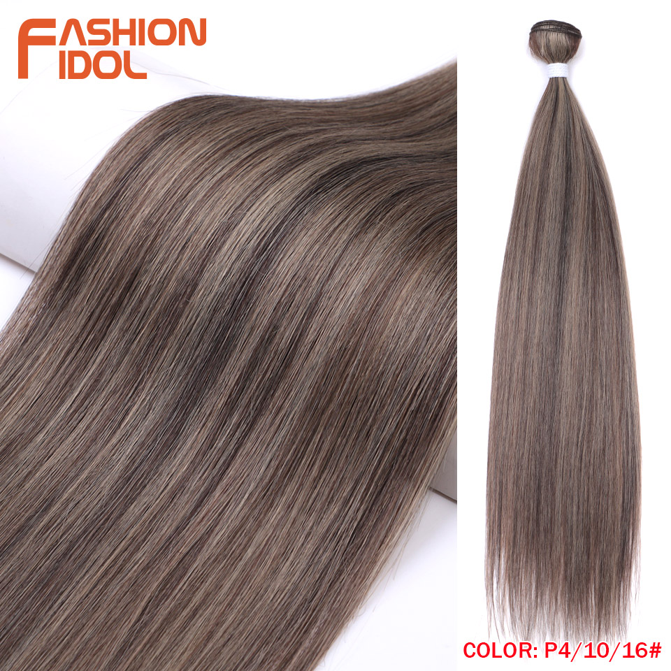 Bone Straight Hair Extensions Ombre Blonde Hair Bundles Super Long Hair Synthetic 24 Inch Straight Hair Full to End IDOL: T1B/613 / 24inches