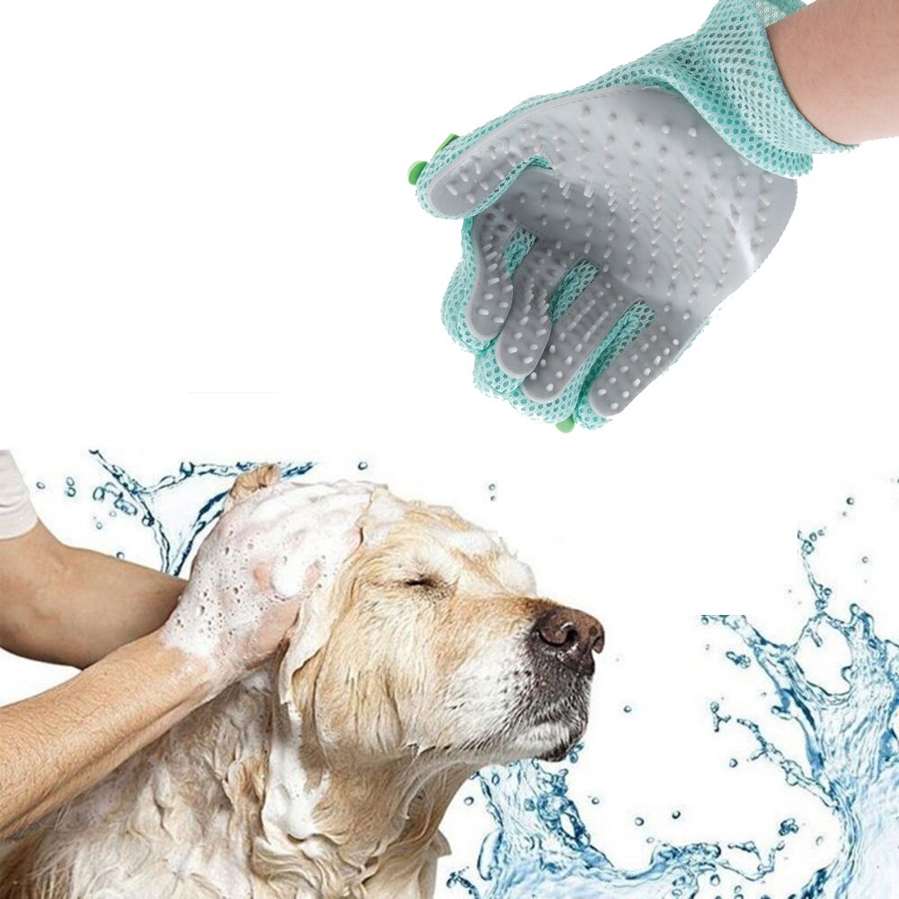 Gato cão grooming luva para gatos cabelo escova de desmancha pente luva pet filhote de cachorro banho massagem limpa removedor de cabelo escova luva maschas