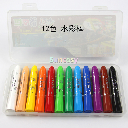 Metallic fluorescent oil painting stick monochrome pastel sticker,bright pearlescent texture painting dazzling bright color: 12 color water wax