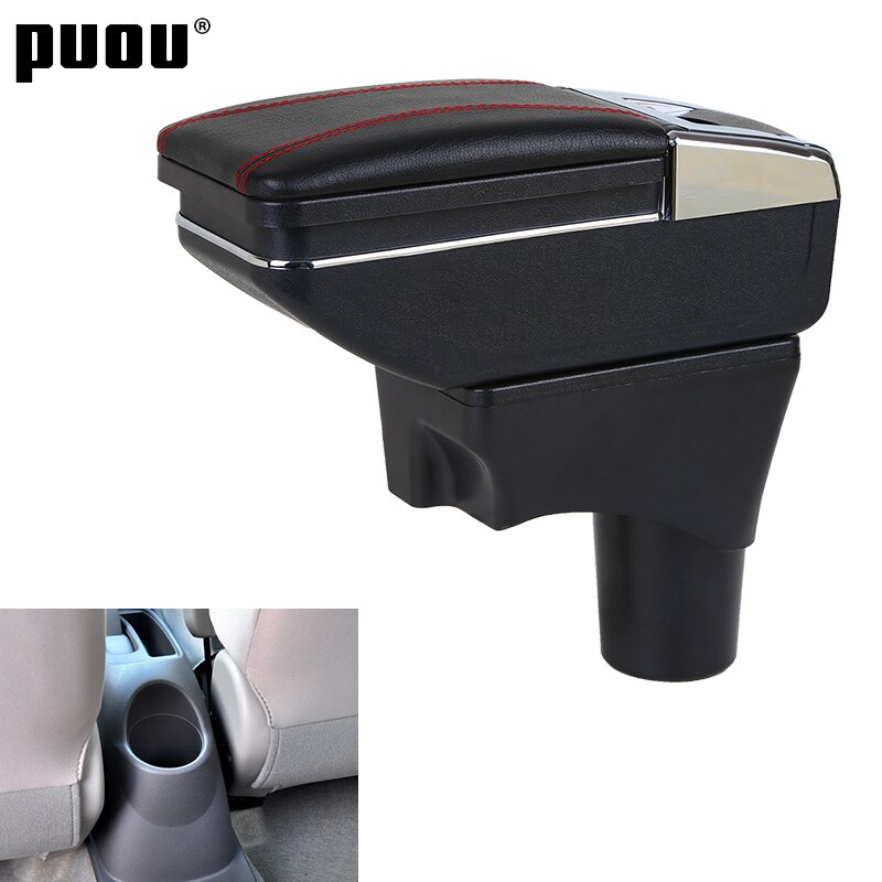 Center Centre Console Storage Box For Nissan VERSA Sedan Latio Sunny Double layer Rotatable Armrest Box