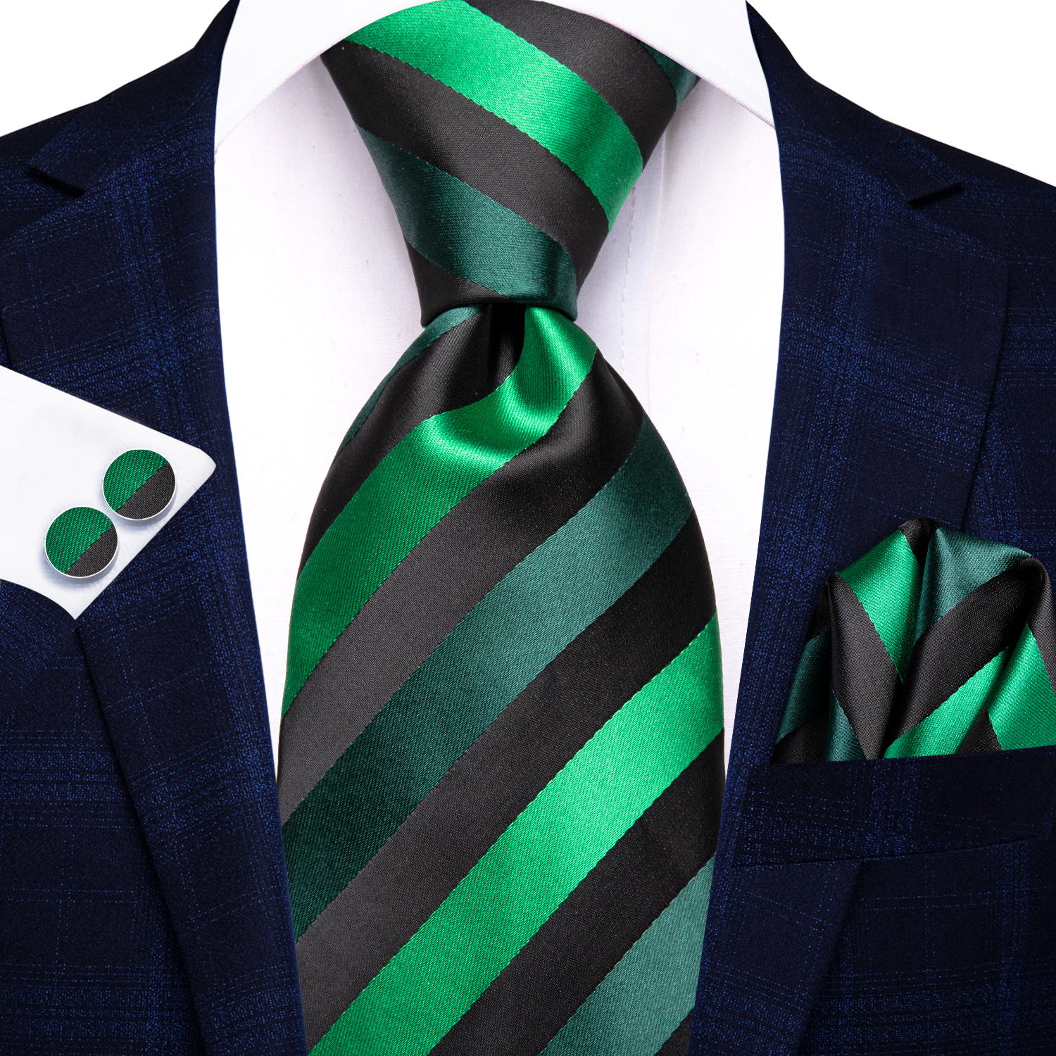 Corbatas Hi-tie para hombre, Color sólido, rosa fuerte, verde, 8,5 cm, accesorios de corbata Jacquard, ropa diaria, corbata, de de boda, conjunto de 3 uds.