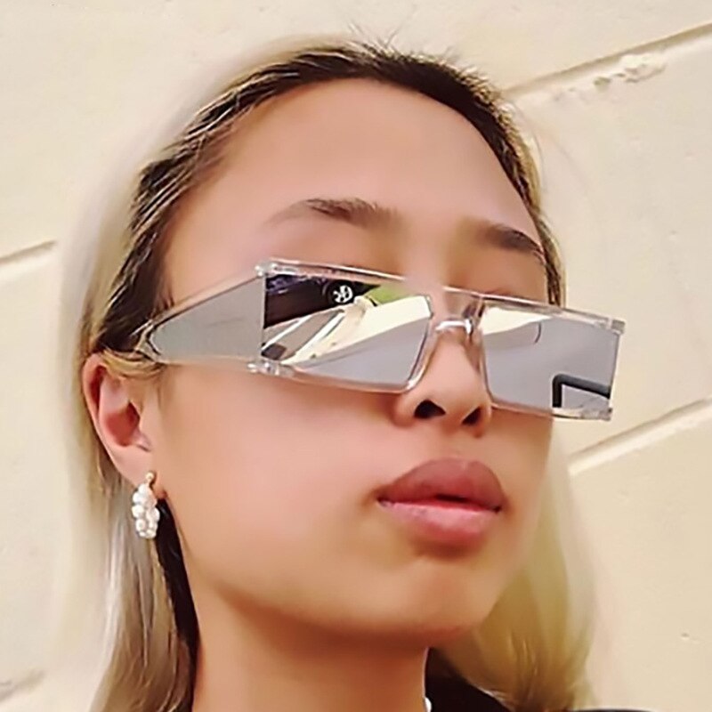 Europese En Amerikaanse Punk Mode Zonnebril Retro Overdreven Dubbele Lens Zonnebril
