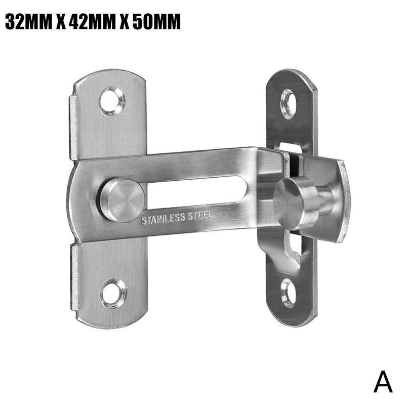 Steel 90 Degree Right Angle Door Latch Hasp Bending Barrel With Screws Bolt Buckle For Doors Lock Sliding Bolt Latch E3C7: A