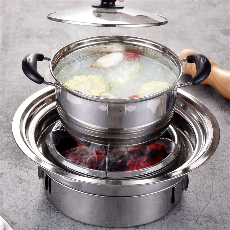 Koreaanse Houtskool Barbecue Grill Rvs Non-stick Barbecue Lade Grills Draagbare Houtskool Kachel Voor Outdoor Camping Bbq