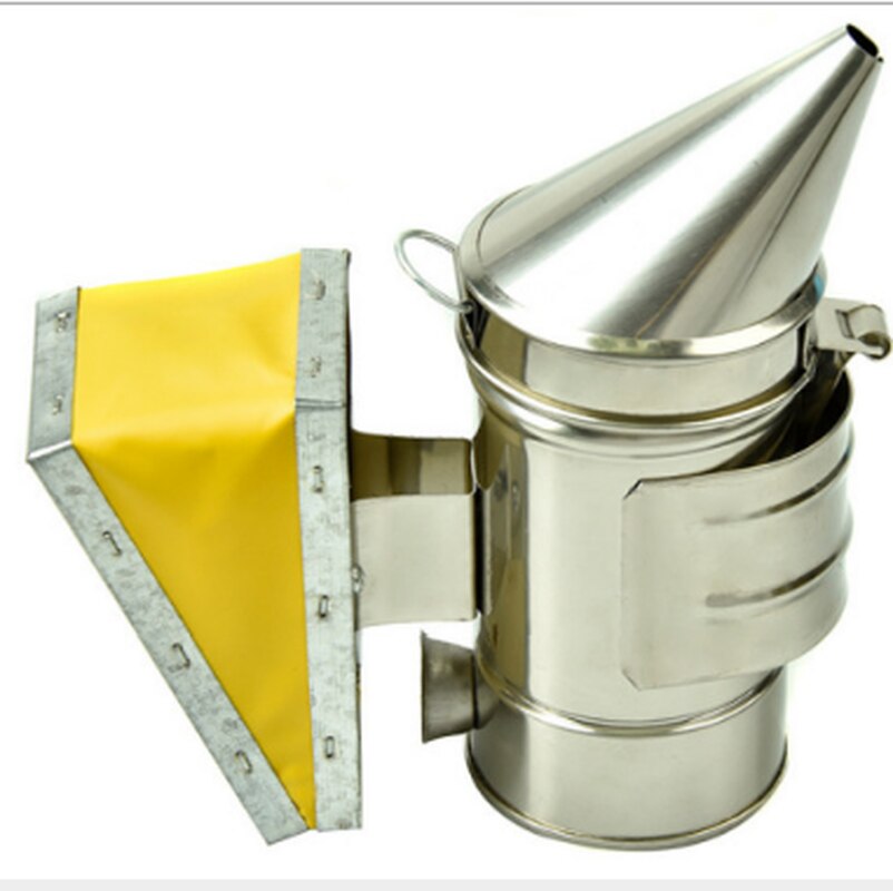 Herramienta de apicultura de acero inoxidable, ahumador DE COLMENA, hierro galvanizado con protección térmica, equipo de apicultura, 1 ud.
