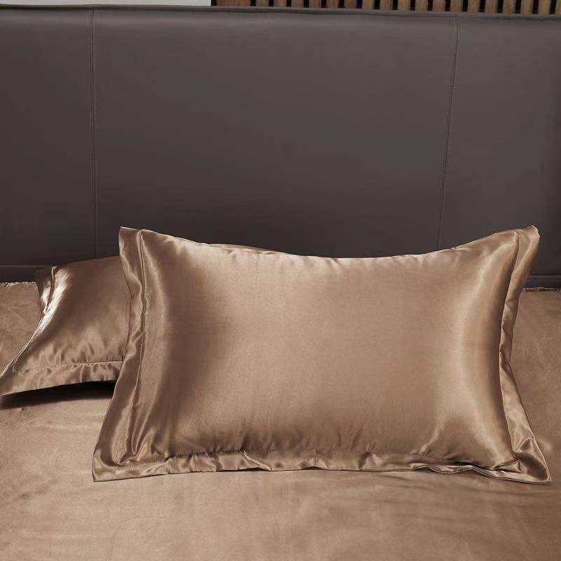 1Pc Emulatie Zijde Satijn Kussensloop Kussensloop Zijden Kussensloop 48X74Cm Diverse Kleuren Te Kiezen Standaard/Queen: champagne gold