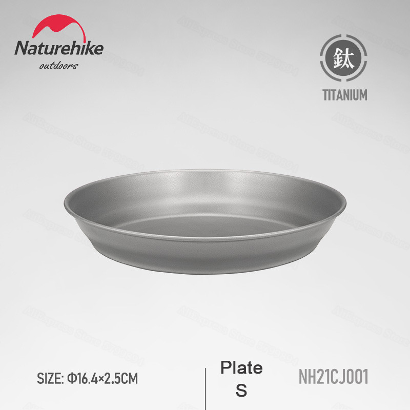 Naturehike draussen Liefert Ultraleicht Reinem Titan Geschirr Tragbare Picknick Grill Camping Platte Schüssel Natur Wanderung Ausrügestochen: S-Platte