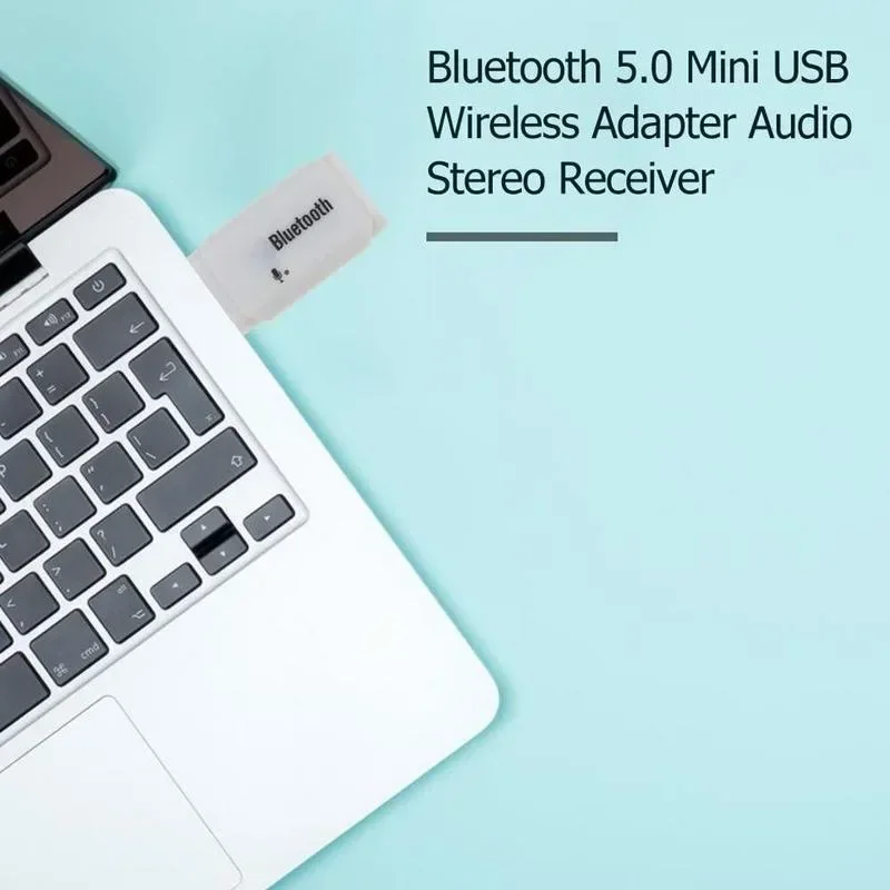 Adaptador USB Bluetooth 5,0 para ordenador, PC, altavoz, receptor de música, Kit de Cables para coche, manos libres