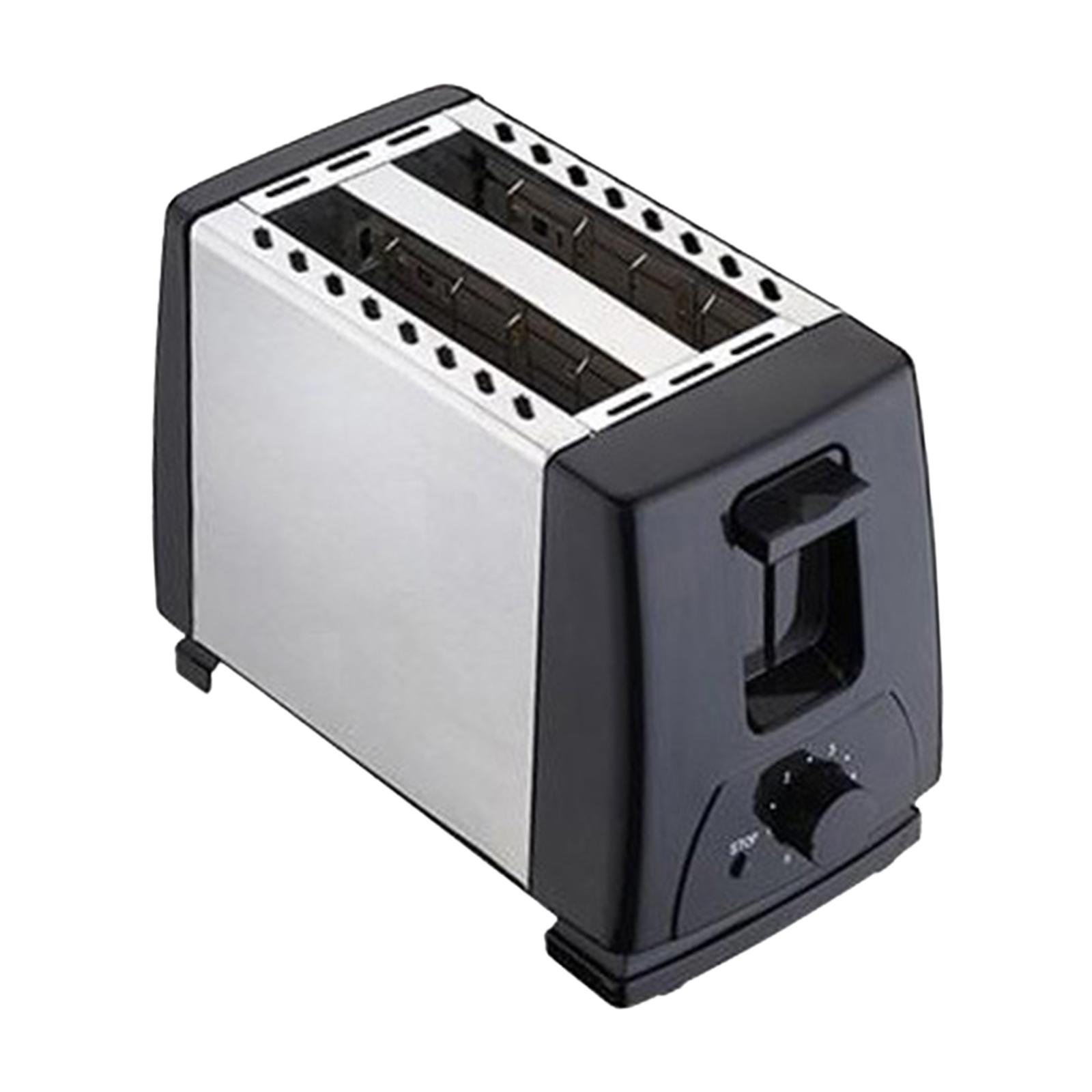 2 Slices Automatic Fast Heating Bread Toaster 750W Stainless Steel Electric Toaster Breakfast Machine for Sandwich Toast