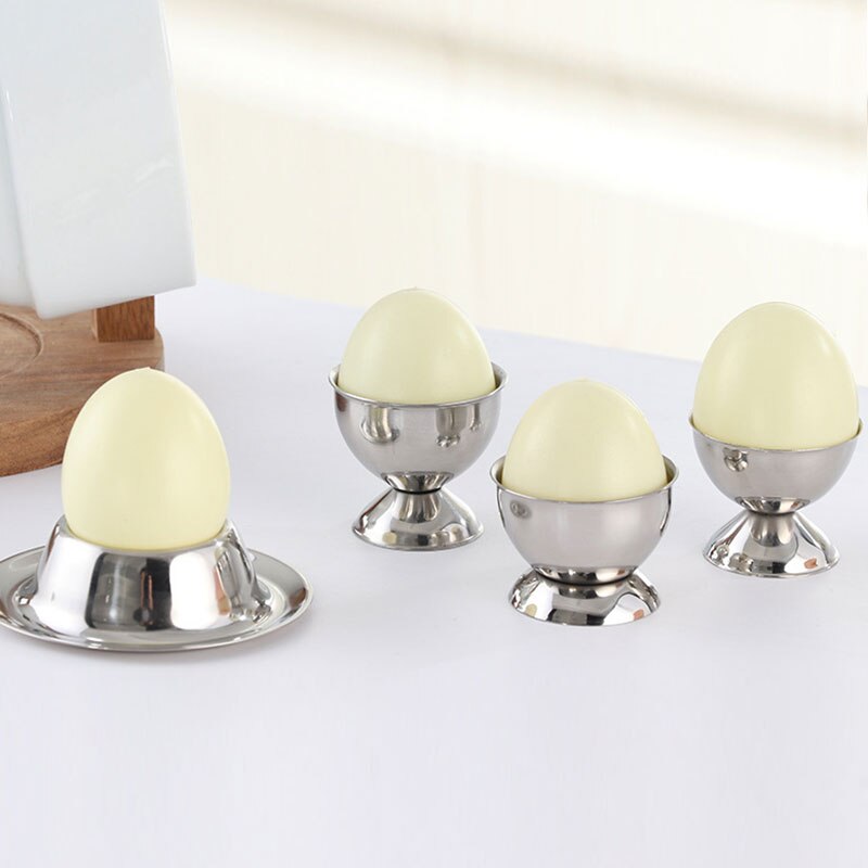 Copa de huevo de bandeja de huevos de acero inoxidable suave tazas para huevos hervidos soporte lavavajillas E7