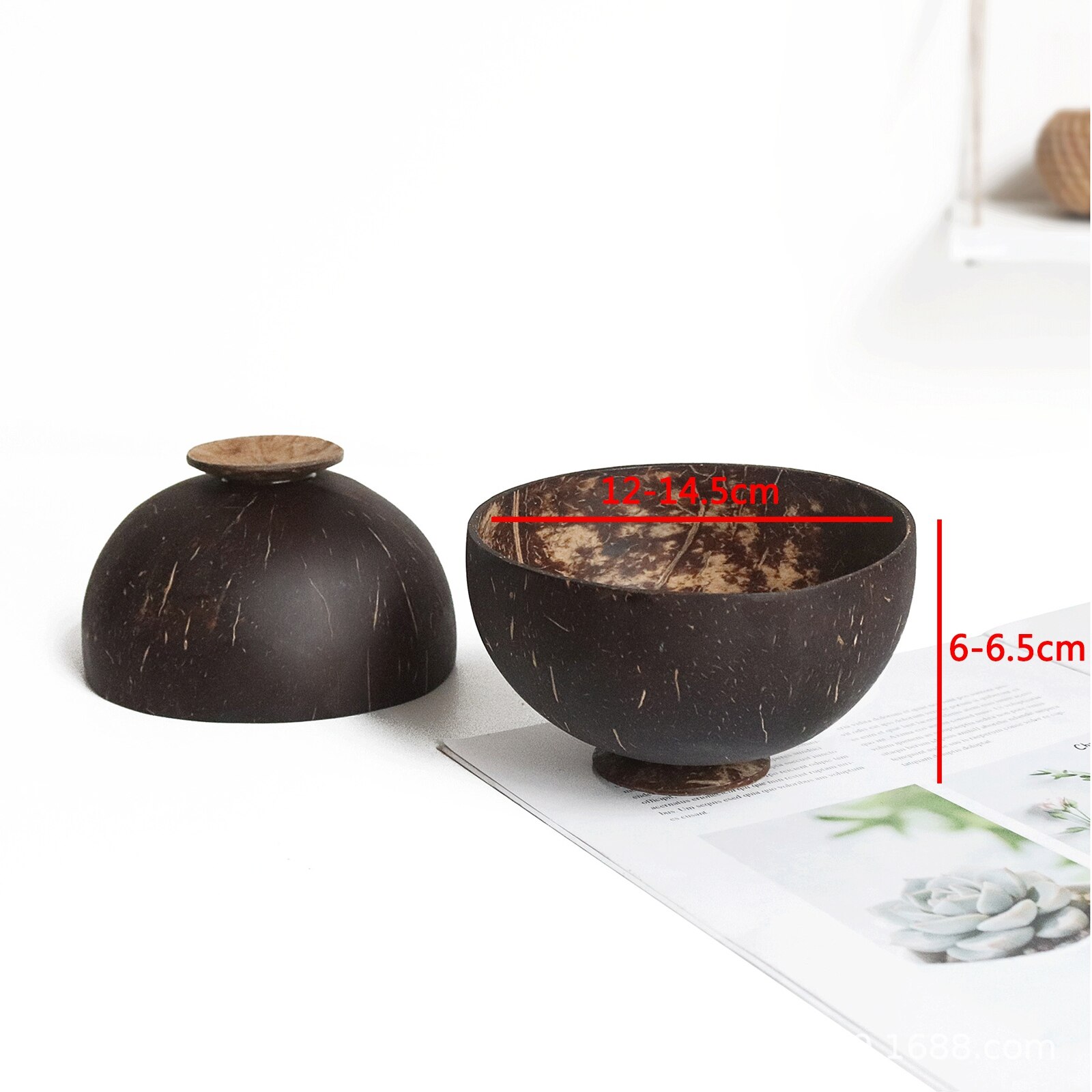 Hand Made Natural Coconut Shell Bowl Cup Spoon Fruit Salad Noodle Bowl Manufactured Environmental Friendly Coconut Spoon