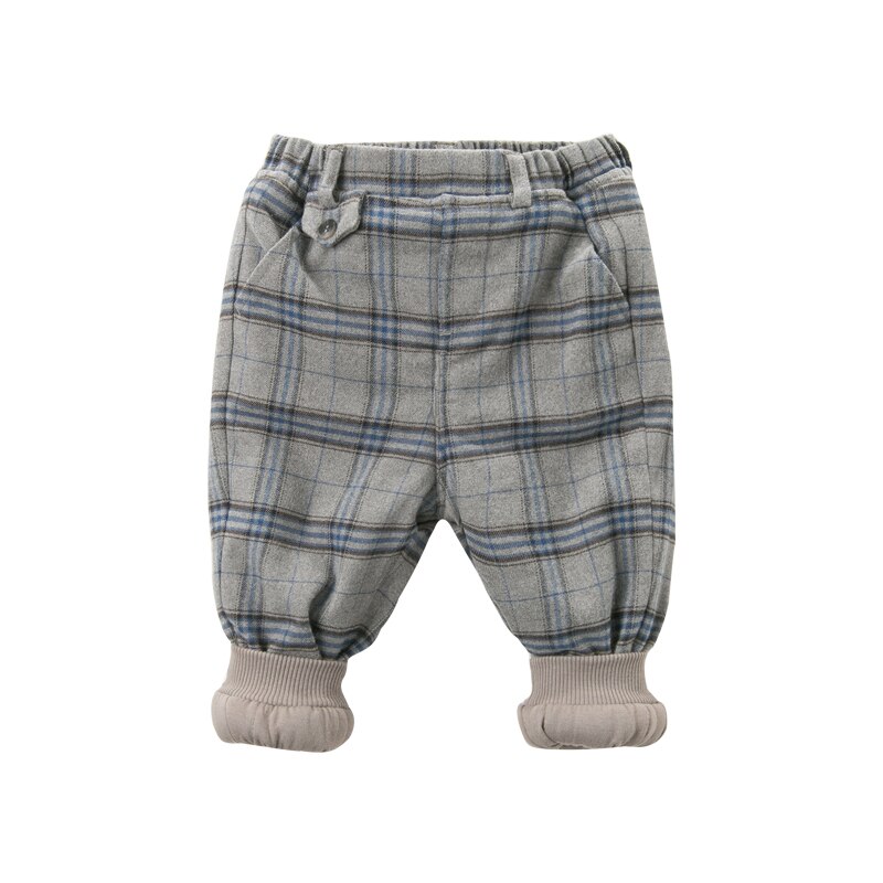 Db12318 dave bella talvi unisex housut vauvan ruudullinen topatut housut lasten housut: 6