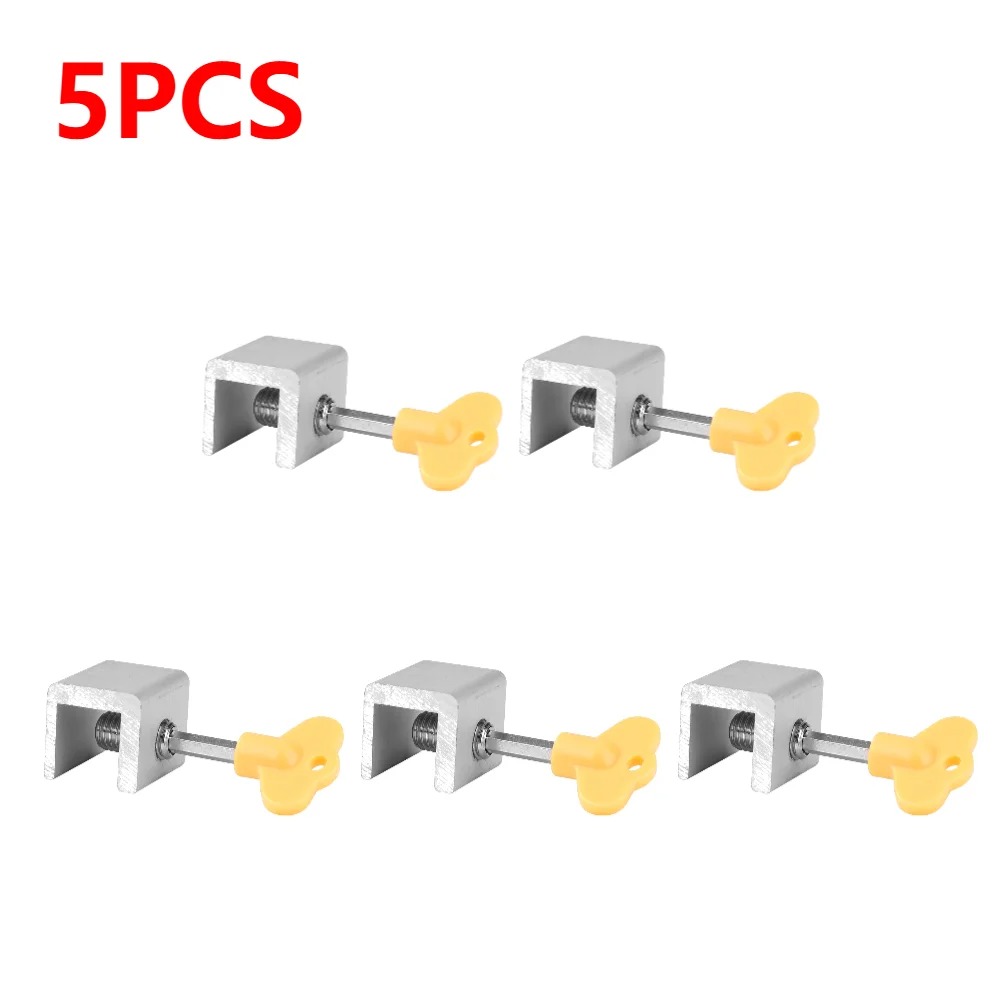 Sliding Sash Stopper Cabinet Locks Straps Doors Security Anti-theft Lock Window Sliding Door Baby Kids Child Safety Doors Lock: Silver