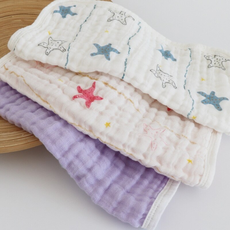 Baby Towel Cotton Square Muslin Baby Towels 6 Layers Water Washing Handkerchief Newborn Baby Nursing Towel 30*30cm