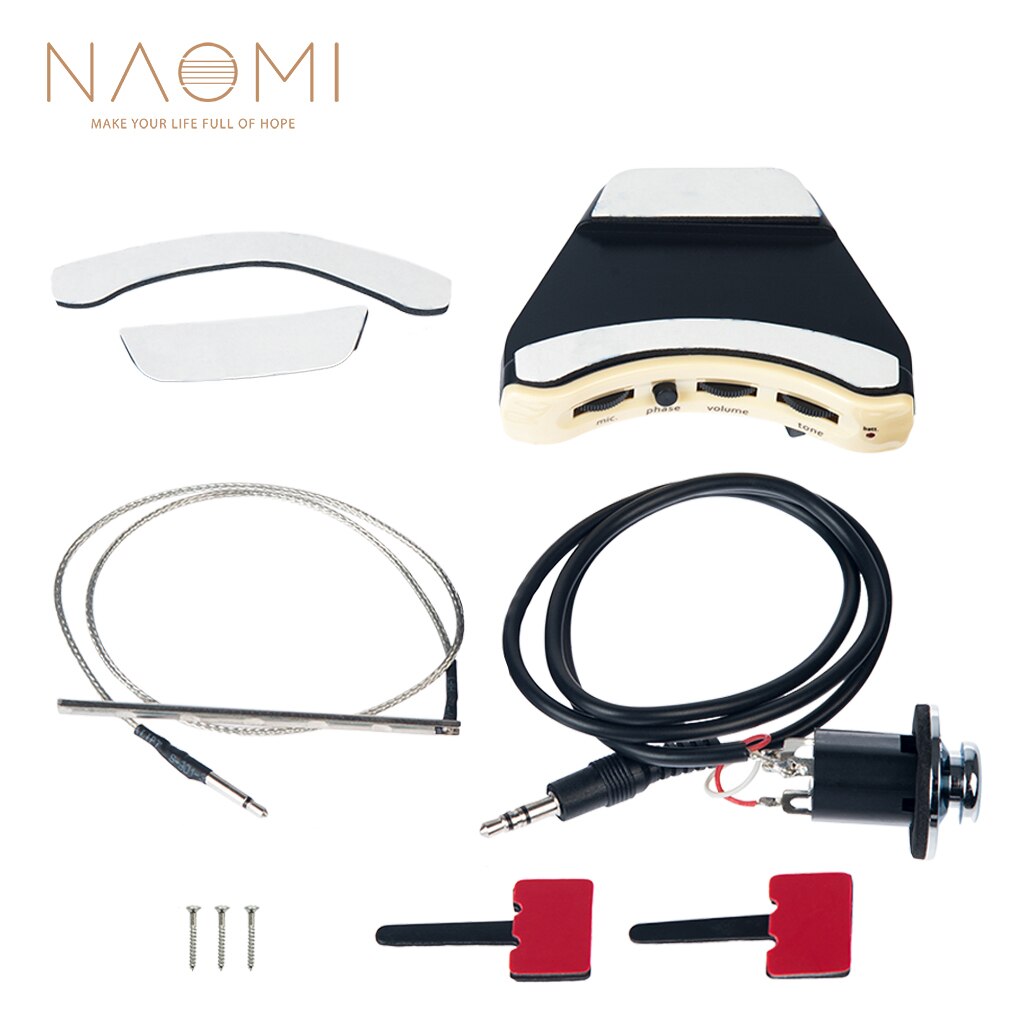 Acoutic Guitar Pickup Preamp LC-5 5 Bands EQ Equalizer Acoustic Guitar Preamp EQ Equalizer Tuner Piezo Ceramic Pick-up: B2G