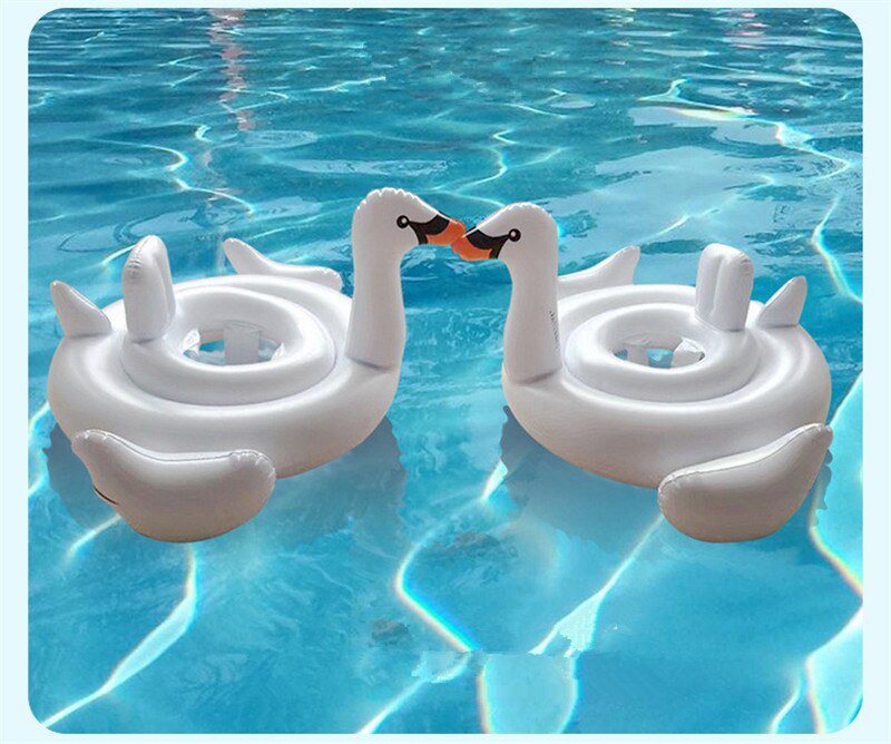 Sommer must-have udendørs swimmingpool baby sæde flyde oppustelig flamingo svane pool flyde vand sjov pool legetøj til børn