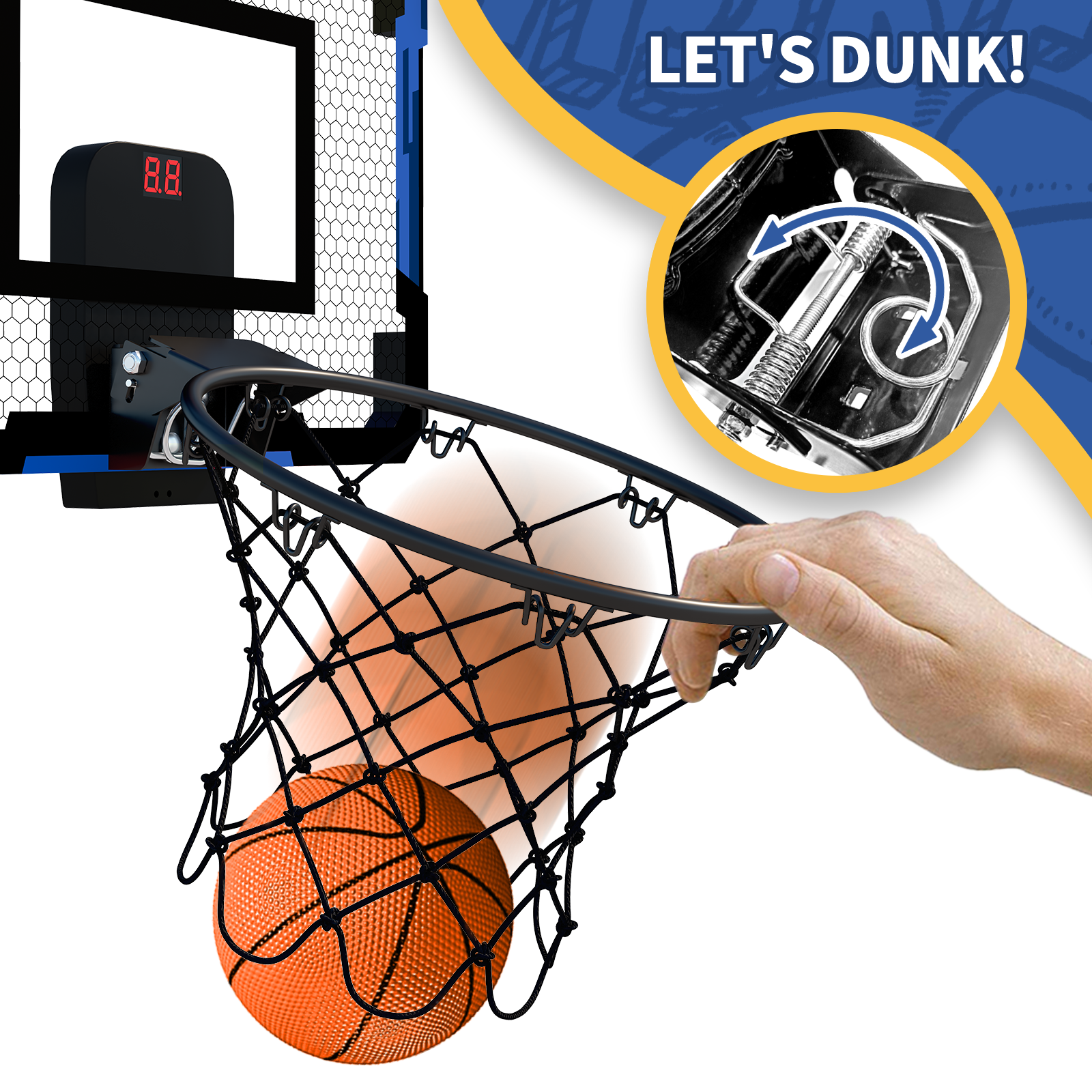 Sportspielzeug für Kinder, Basketballbälle, Spielzeug für Jungen und Mädchen ab 3 Jahren, Wandtyp, faltbarer Basketballkorb, Überwurf, Outdoor-Indoor-Spiele