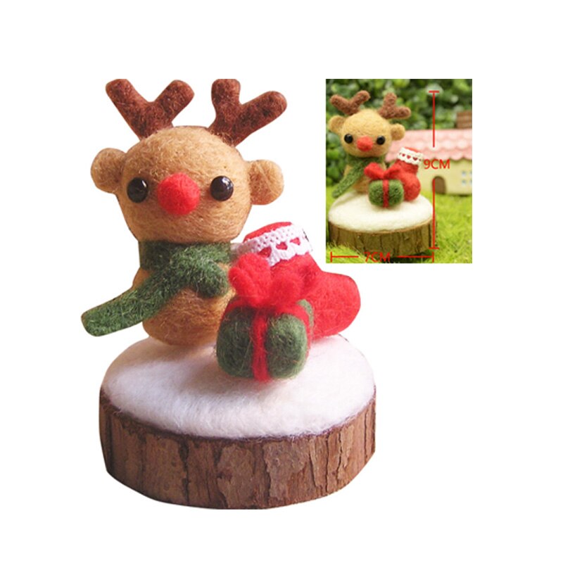 1 set wool for Felt DIY Package, elk, moose, wapiti,deer needle felting, Shiba Inu Set animals feutre