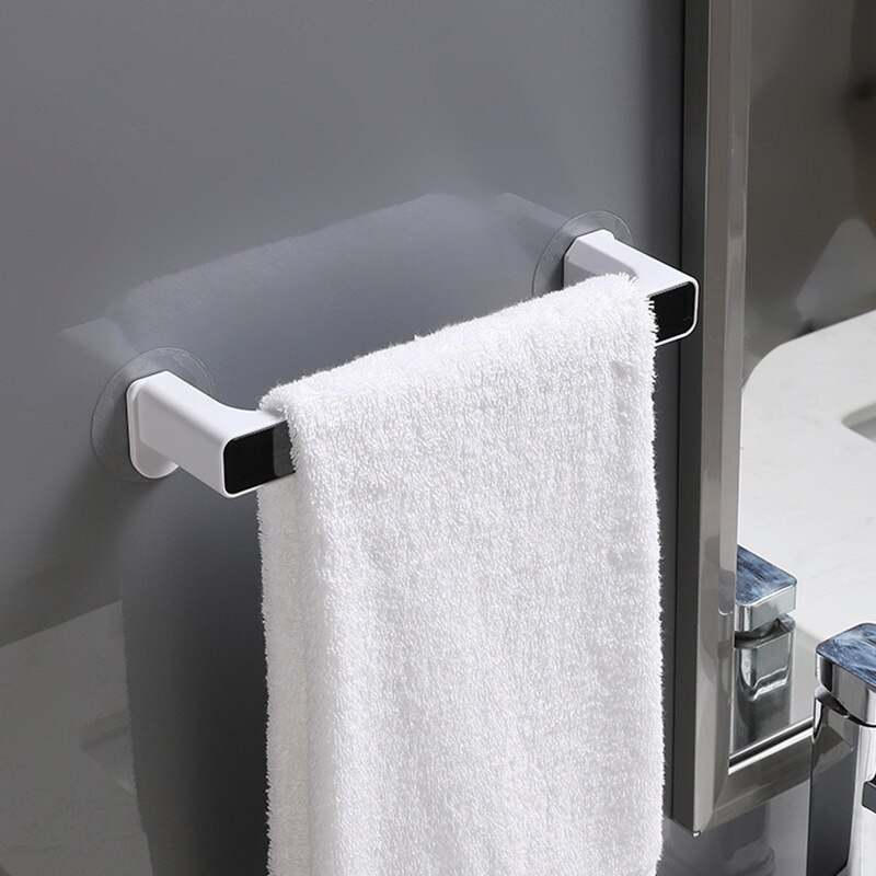 Badkamer Handdoek Opbergrek Muur Gemonteerde Badkamer Haak Gratis Geperforeerde Rag Opknoping Houder Keuken Doekjes Opknoping Gadgets: Light Grey