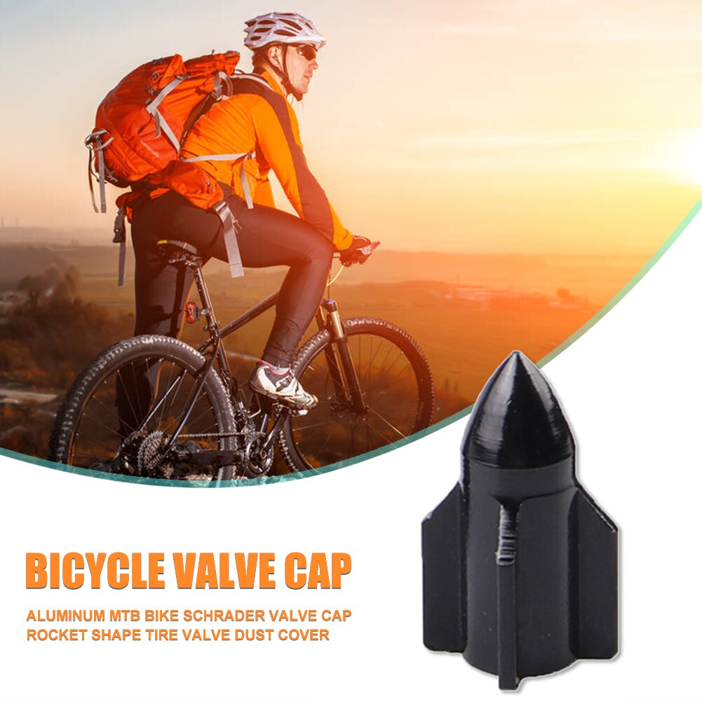 Dust-Proof Fiets Ventieldopje Schrader Universele Creatieve Rocket Vormige Fiets Binnenband Ventiel Mountainbike Accessoires