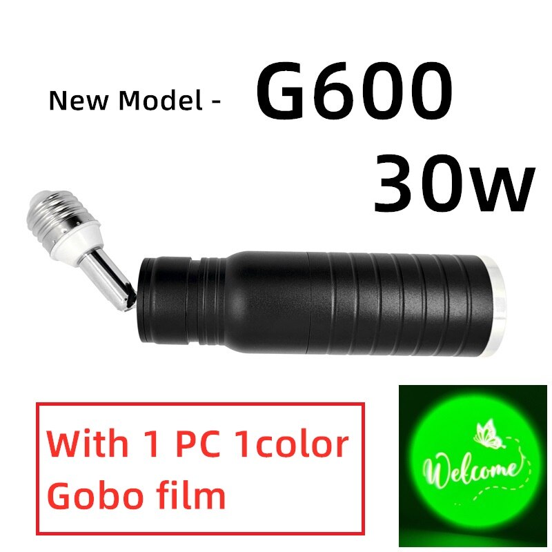 Gylbab  g600 20w glass gobo logo film for  e27 logo prosjekt lys lampe reklamebutikk skilt romnummer lampe velkommen: Grønn