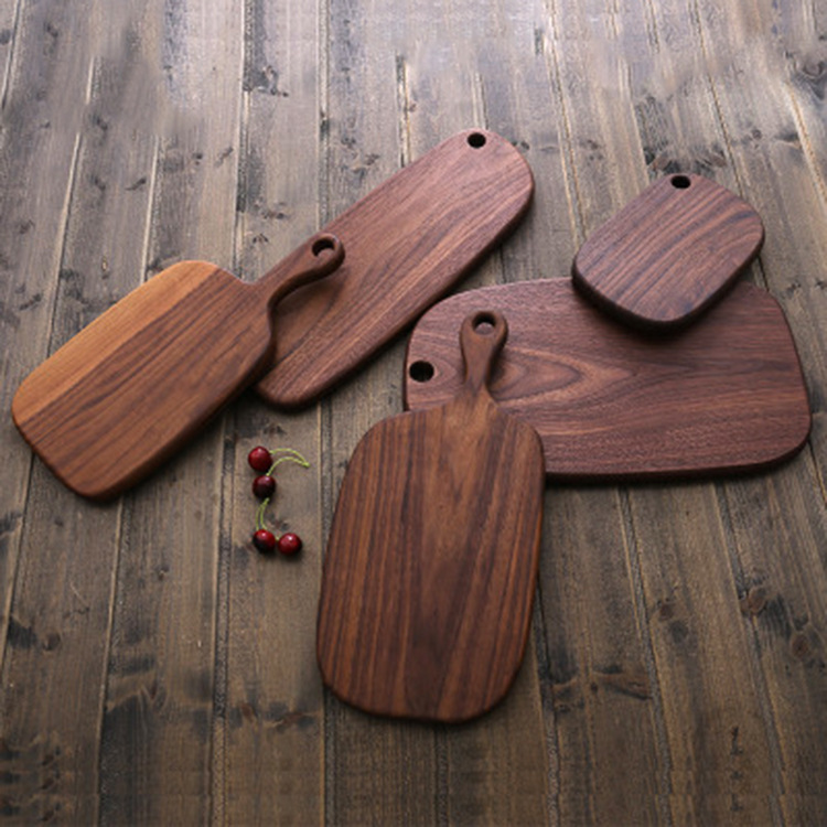 Black Walnut Chopping Blocks Kitchen Wood Food Plate Wooden Pizza Sushi Bread Whole Wood Tray Cutting Board No Paint