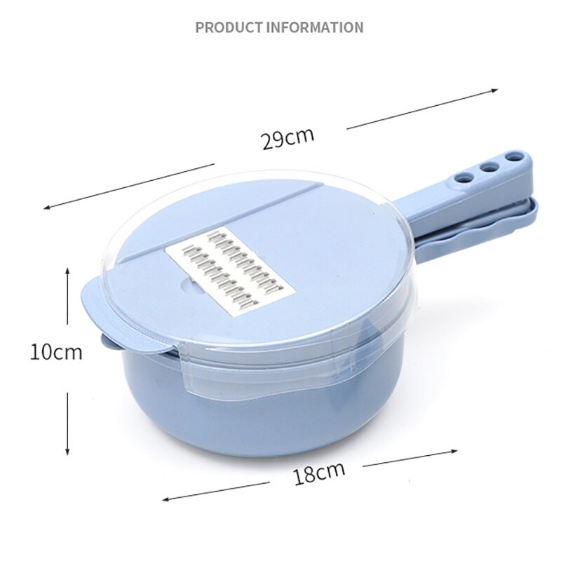 Wheat Straw Cutter Food Chopper Potato Slicer Vegetable Fruits Shredder 8 Pieces Multi-function Cutting Kitchen Grinding Device