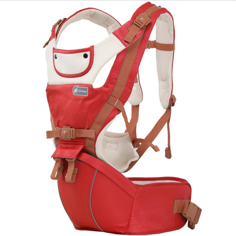 Ergonomische Draagzak Baby Baby Heupdrager Carrier Voorkant Ergonomische Kangoeroe Draagdoek draagdoek voor Baby Reizen: Red 2