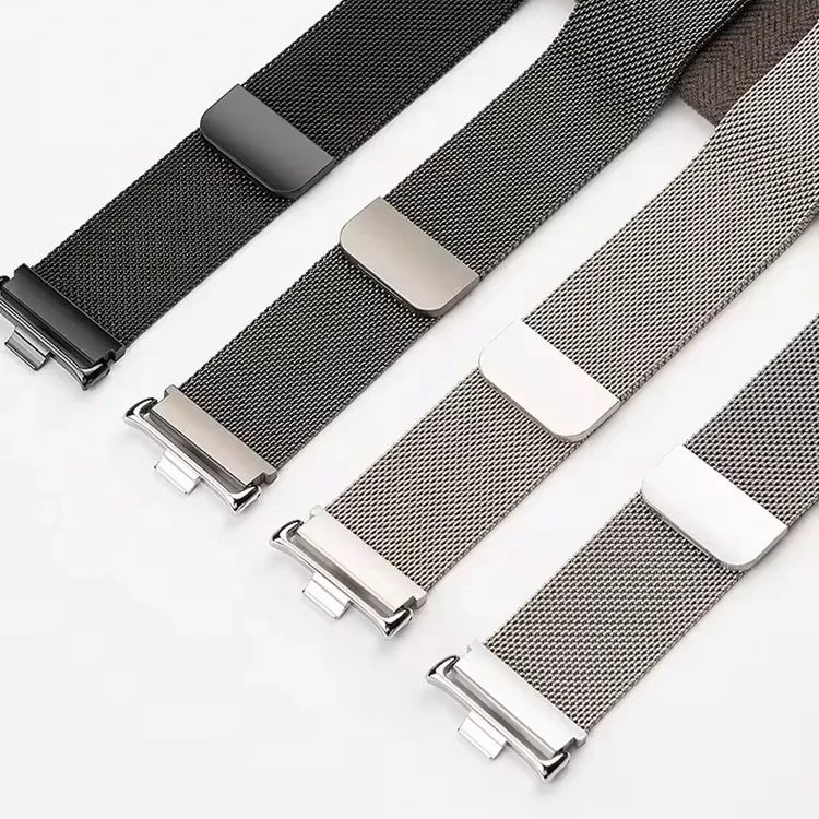 Magnetic Stainless Steel Strap for Redmi Watch 5 4 Milanese Loop Wristband for Xiaomi Mi Band 9 Pro/8 Pro Metal Bracelet Correa