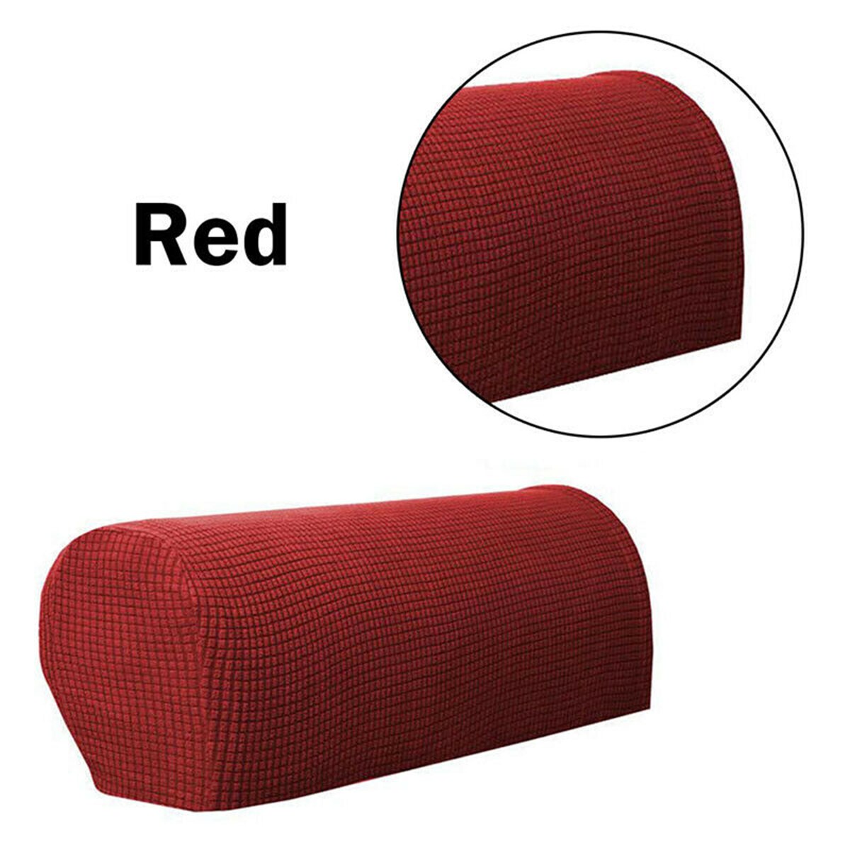 1 paire amovible canapé accoudoir couverture canapé serviette canapé canapé chaise protecteur fauteuil couvre extensible chaise bras housse: Rouge