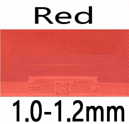 Dawei 388C-1 Buona per Dritto-Attacco Medio Pips-Out Table Tennis PingPong di Gomma Con La Spugna: Red 1.0-1.2mm