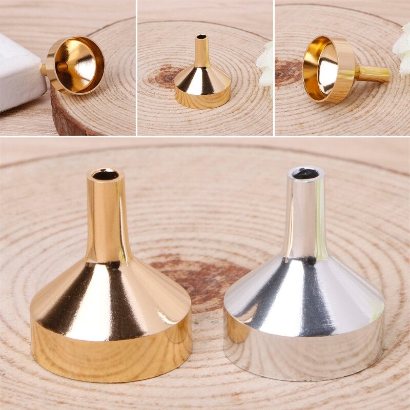 1/2/5/10pc de aluminio embudos cocina embudos de boca pequeña embudos para llenar, sal, pimienta, hierbas aceites de cocina especialidad herramienta
