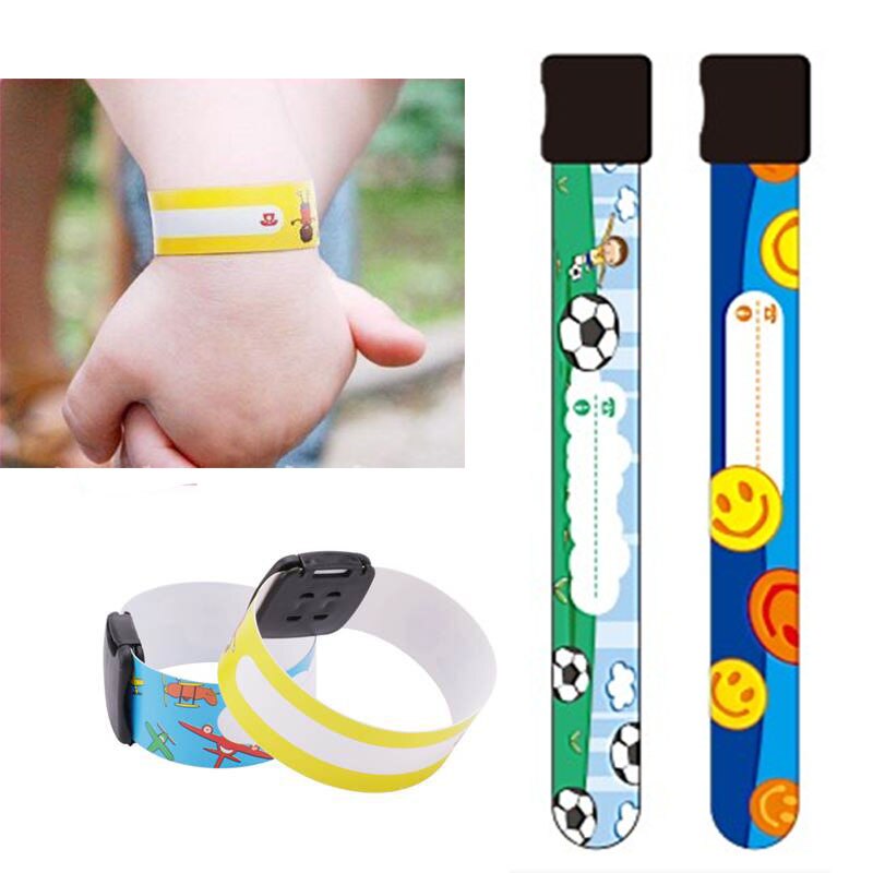 8Pcs/Set Kids Adjustable Waterproof Wrist Strap For Children Travel Outdoor Safe Anti-lost Wristband Safety Recognition Bracelet