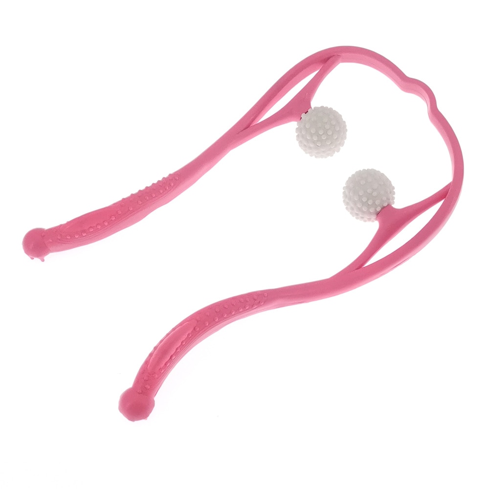 Plastic Druk Punt Therapie Nek Massageador Massagem Verlichten Hand Roller Nek Massager Voor Nek Schouder Trigger Punt: Pink-Spiky Ball