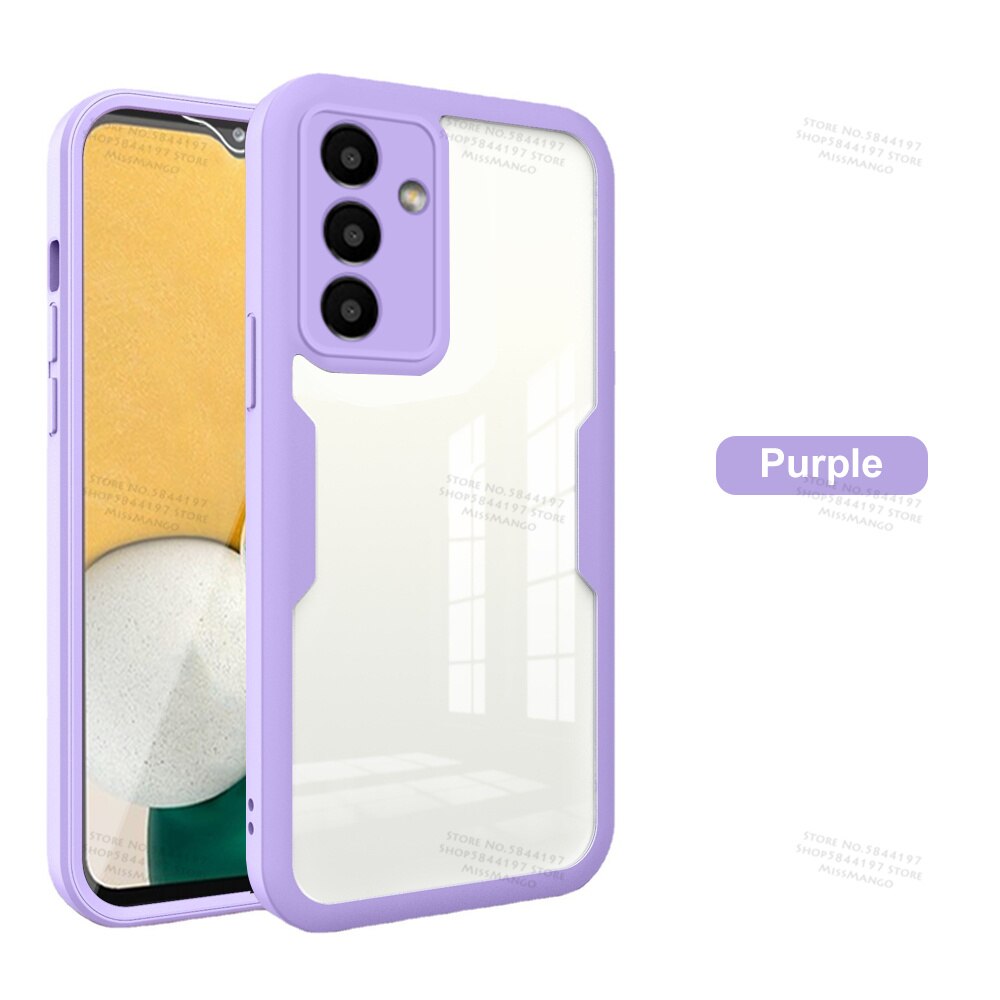 360 volle Körper Doppel Seite Bildschirm Schutz fallen Für Samsung Galaxis A13 5G 6,5 zoll Stoßfest Abdeckung für samsung samsun eine 03 Ader: Pro Samsung A13 5G / Violett