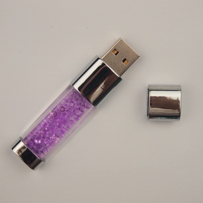 Color Crystal LED light Pen drive 128GB 4GB 8GB 16GB 32GB USB pendrive 64GB USB Flash Drive usb2.0 PenDrive wedding day: GRAY / 16 GB