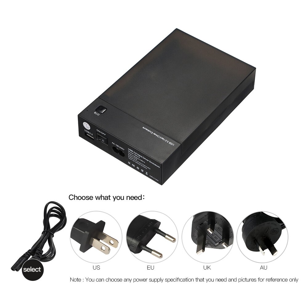 Usb 3.0 2.5 &quot;3.5&quot; Sata Harde Schijf Schijf Externe Behuizing Ssd Hdd Disk Portable Case Box Ondersteuning Uasp 8 Tb Drives Otb Backup