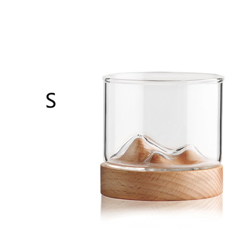 Chinese-Style Transparent Glass Tea Cup Household Teacup Cool Tea Set Mountain Cup Heat-Resistant Small Mountain Glass: B