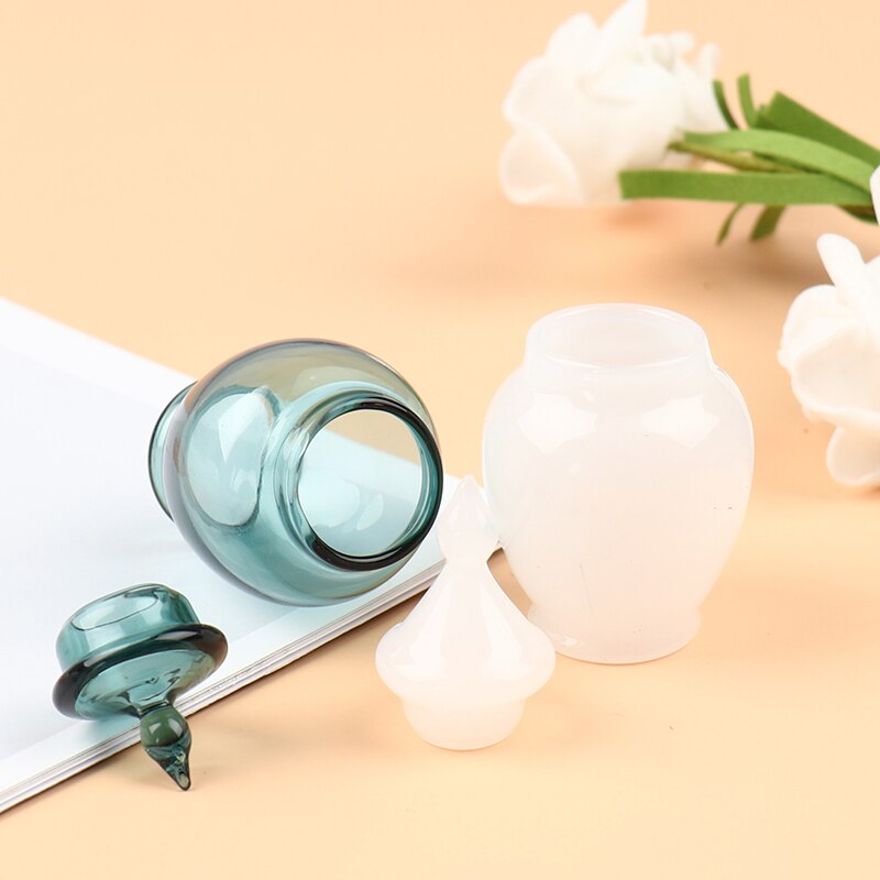 Transparant 1/12 Schaal Dollhouse Miniatuur Glazen Pot Snoep Simulatie Snoep Fles Model Speelgoed Pretend Speelgoed Voor Home Kitchen Decor