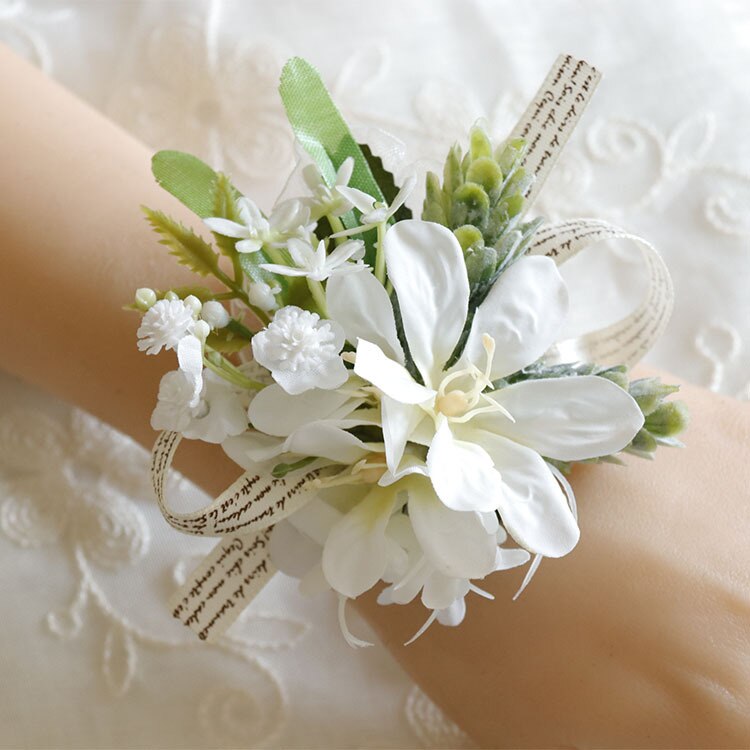 Corset de mariage pour hommes, fleur de Rose, bricolage, bouton, broche de demoiselle d'honneur, décoration de fête de mariage: Hand flower style 1