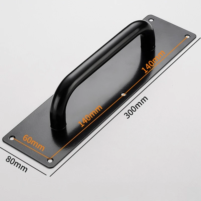 Roestvrij stalen deuren Hardware Handvat Schuifschuur Meubelkast Lade Keukengrepen Trek en duw: Black