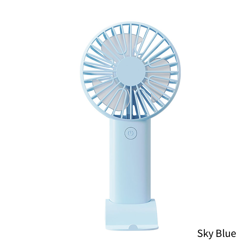 Ventilador portátil de mano recargable por USB, miniventilador de verano para exteriores, ventilador de escritorio de 3 engranajes con soporte para teléfono para oficina y estudio: green