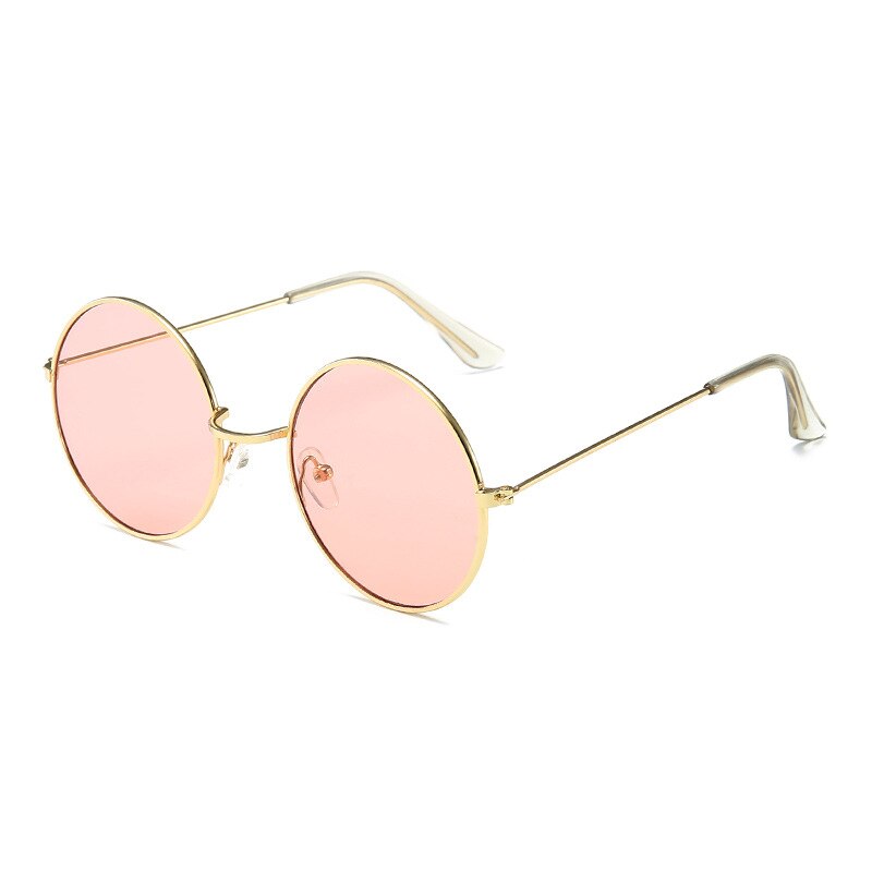 1 Pcs Sunglases Round Novelty Sunglasses Women Hip Hop Style Color Lenses Retro Glasses Summer Travel Trend Accessories