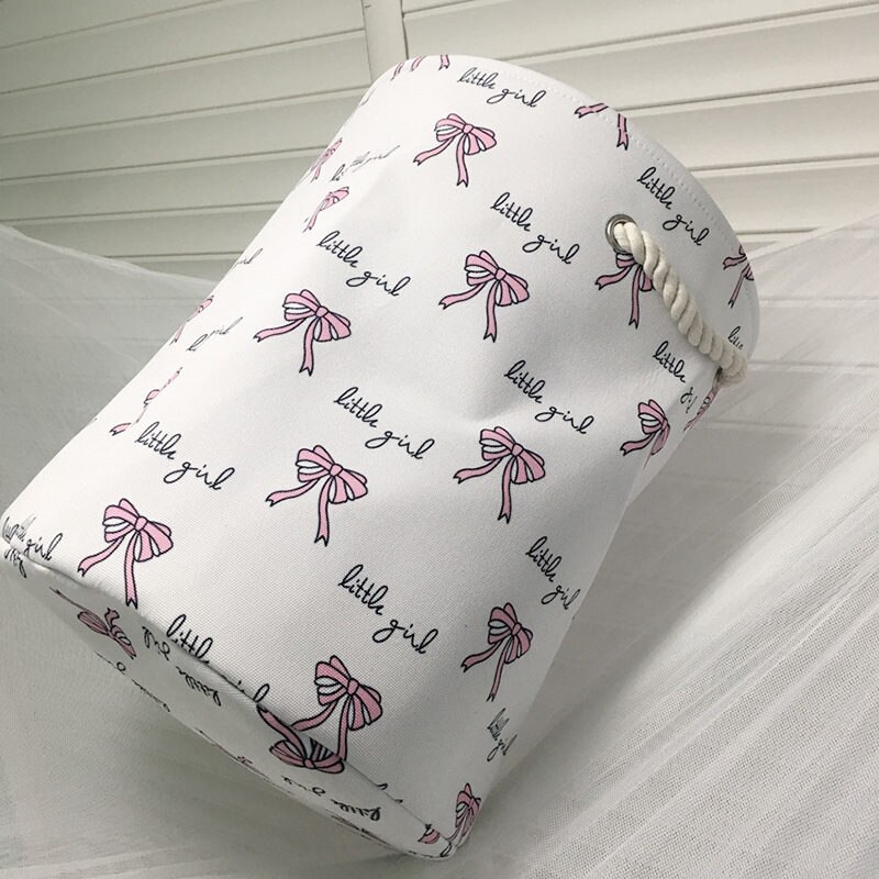 MICCK panier à linge, tissu moderne, pique-nique frais jolie fille, organisateur de vêtements, salle de bain, panier de rangement de jouets: Laundry Basket C